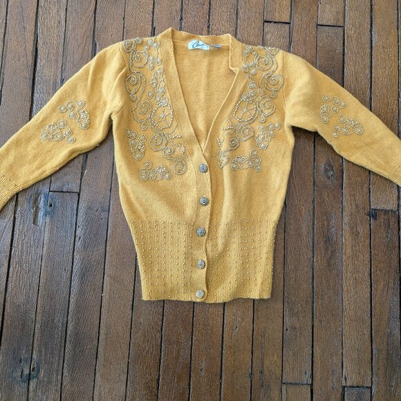Career Club Sweaters - Vintage Beaded Sweater